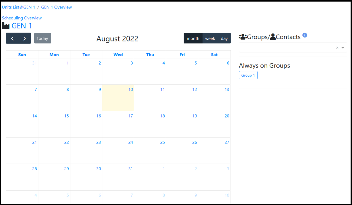 Portal Callout Scheduling - EMIT Controls